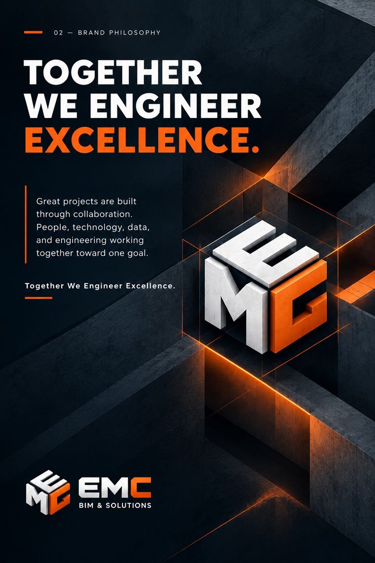 EMC campaign poster — the EMC cube