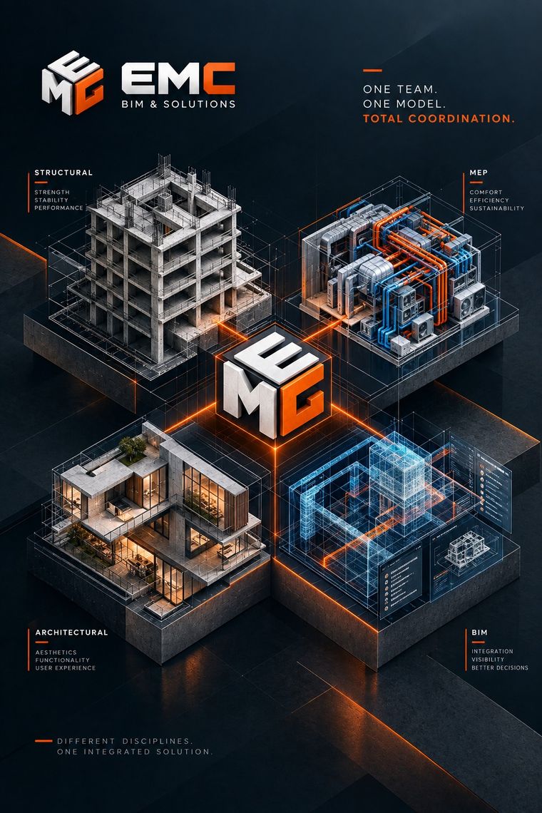 EMC campaign poster — One team, one model