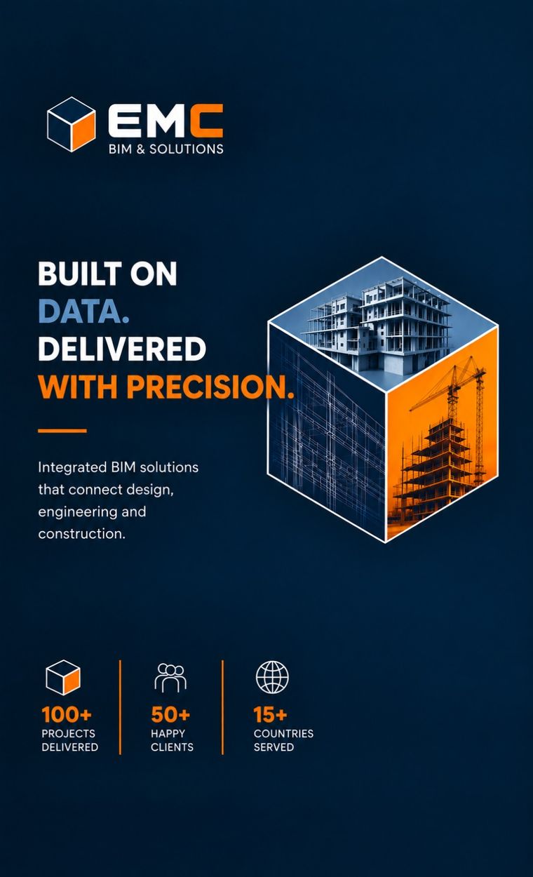 EMC campaign poster — Built on data, delivered with precision