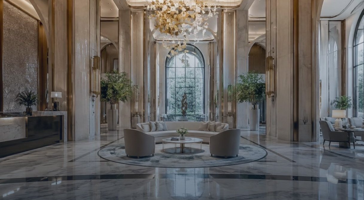 Hotel lobby rendering