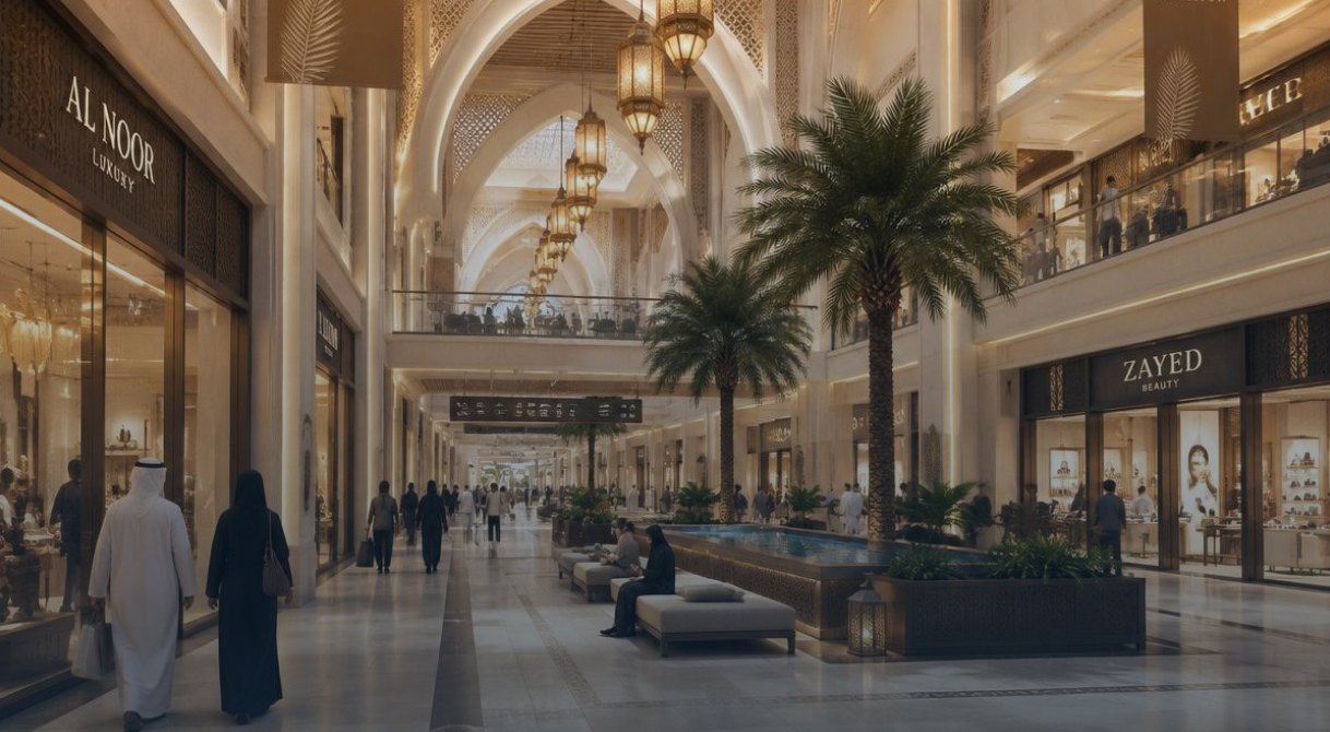 Shopping mall concourse