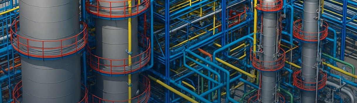 Process plant piping model